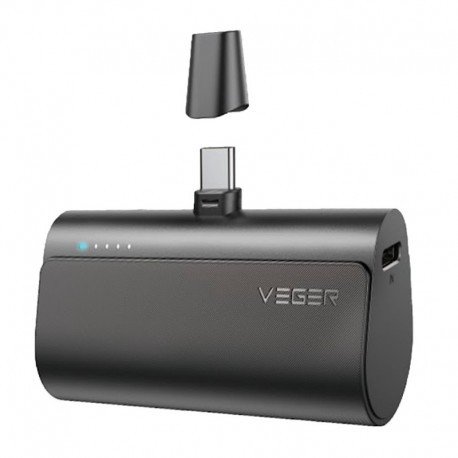 Надворешна батерија Веџер PLUGON C W0556, 5000mAh, USB излез, црна