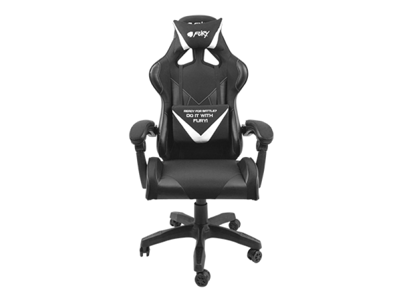 Karrige gaming Natec Fury Avenger L, ergonomike, e zezë dhe e bardhë