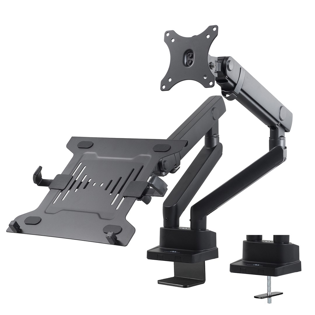 Mbajtëse dyshe për monitor Maclean MC-813, 17-32", 8 kg, e zezë