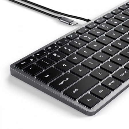 [OUTLET] Tastierë Satechi Slim W1 USB-C Backlit - US, e hirtë	
