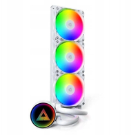Ftohës uji AIO Montech LightFlow Digital 360, radiator 360mm, 3 ventilatorë, i bardhë