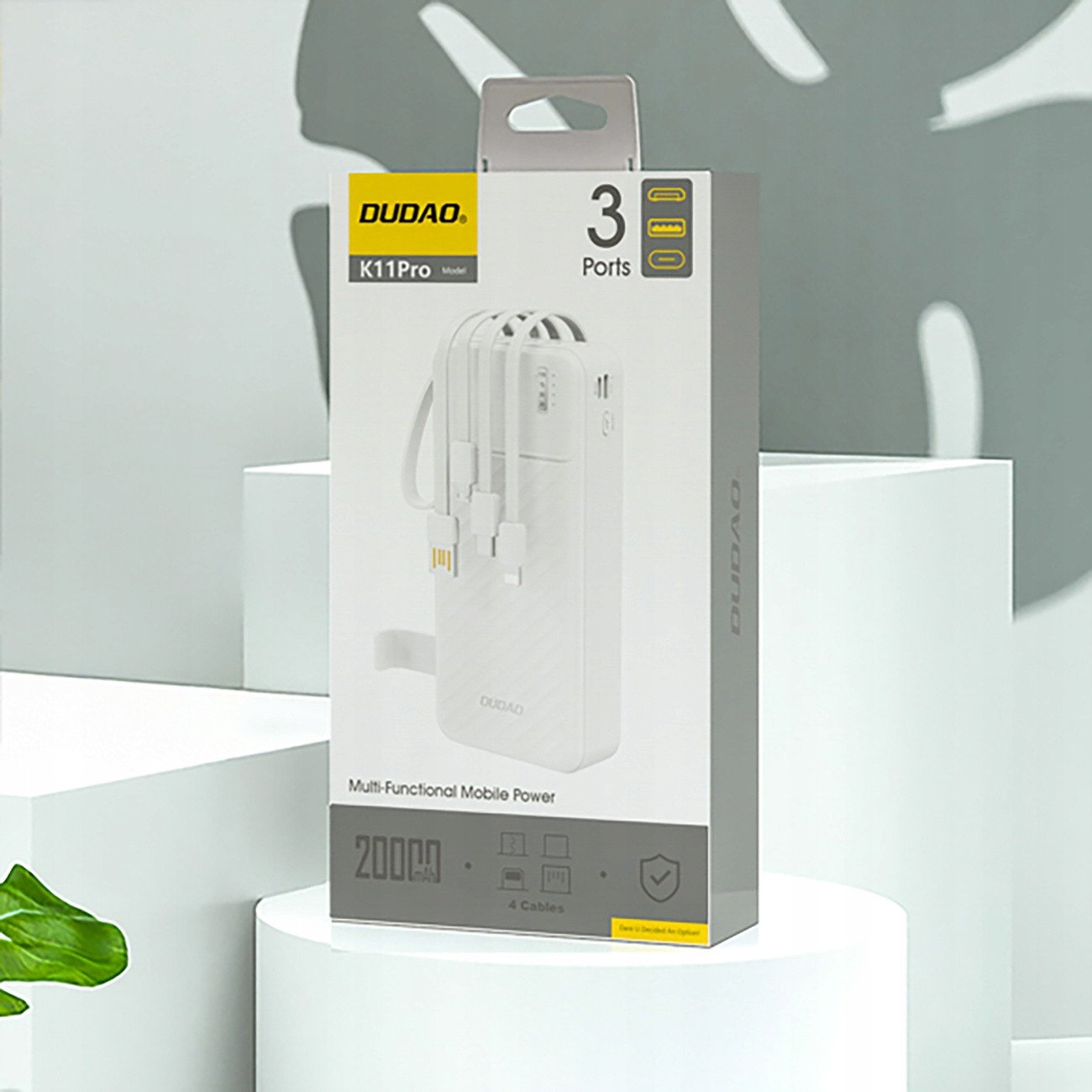 Power bank Dudao K11 Pro, 20000mAh, 10W, i bardhë