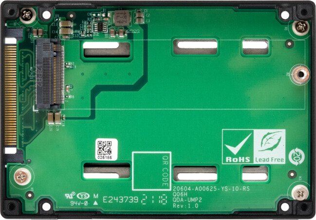 Адаптер за диск, QNAP QDA-UMP4 - U.2 NVMe SSD до M.2 NVMe SSD PCIe Gen4