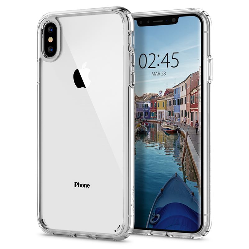 Mbështjellës për iPhone XS Max Spigen Ultra Hybrid, transparent
