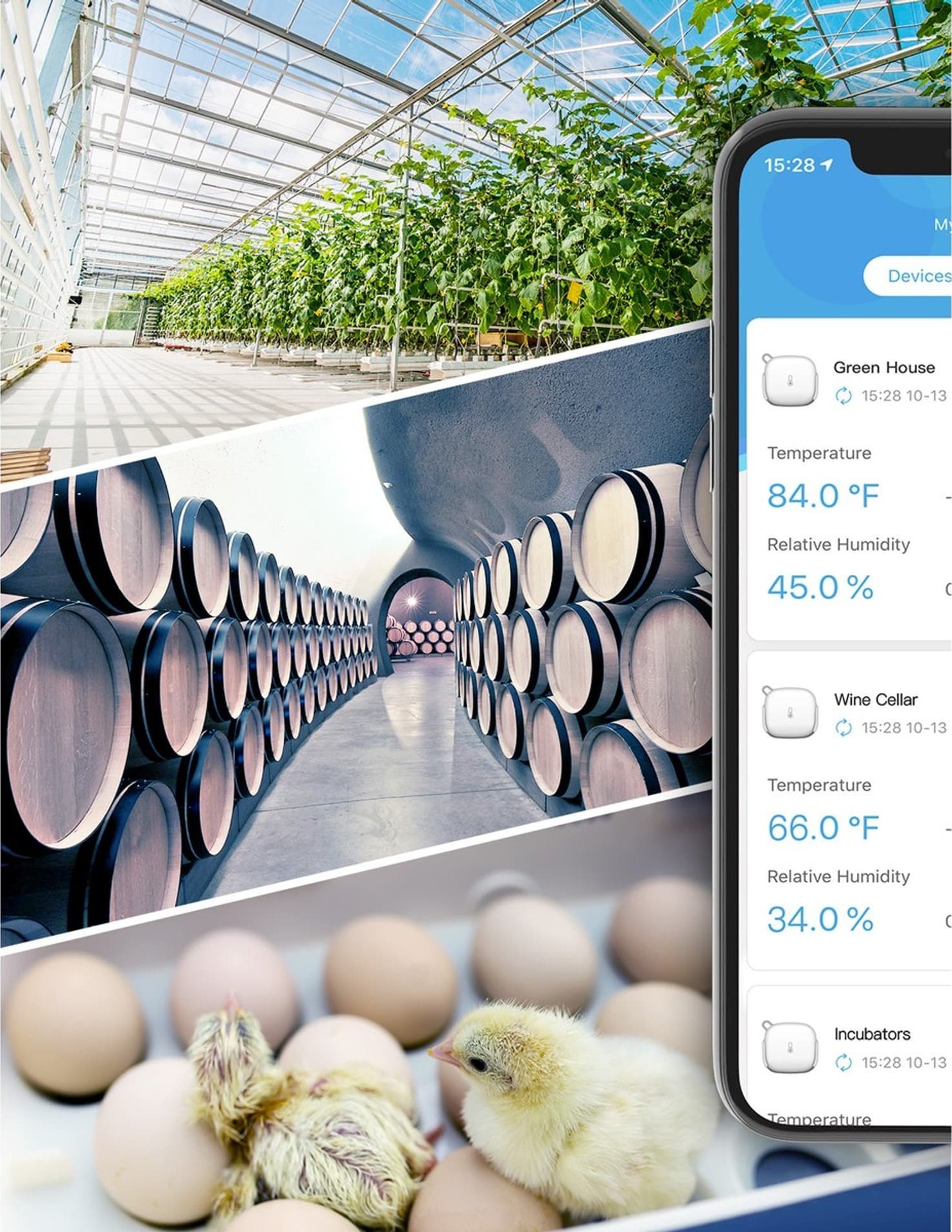 Sensor temperature dhe lagështie Govee H5179, Wi-Fi, monitorim përmes aplikacionit, i bardhë