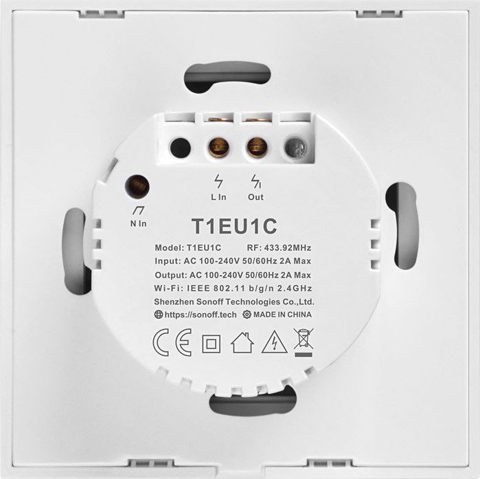 Kontrollues i dritës Sonoff, T1 EU TX (1-kanal)