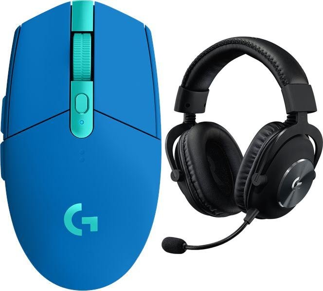 Set lojërash Logitech G305 Lightspeed dhe G Pro X, maus pa kabllo, kufje gaming, i zi