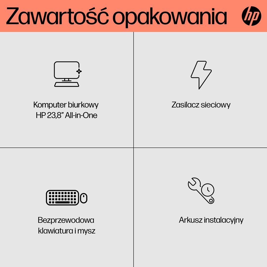 Kompjuter All in One HP 24-cr0332nw, 23.8" Full HD, Ryzen 7 7730U 16GB 512GB, i bardhë