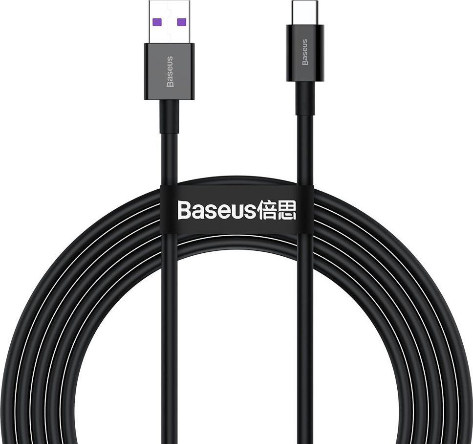 Kabllo USB Baseus CATYS-A01, USB-A në USB-C, 2 m, e zezë