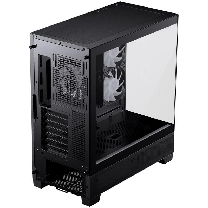 Kutia kompjuterike Phanteks XT View, mid tower, xham i temperuar, 3x ventilatorë RGB, USB C 3.2 Gen2, e zezë