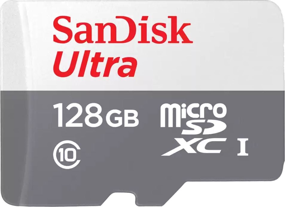 Kartë memorie SanDisk Ultra microSDXC, 128GB, Class 10 UHS I