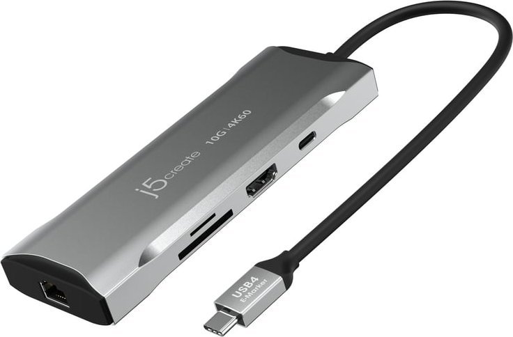 Mini dok USB C J5create JCD393, 4K 60Hz, 10Gbps, Space Grey
