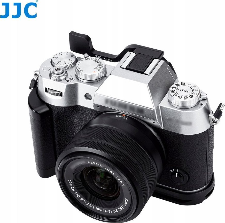 Dorezë metalike për kamerë JJC TA XT50, me thumb grip, me battery grip, e zezë