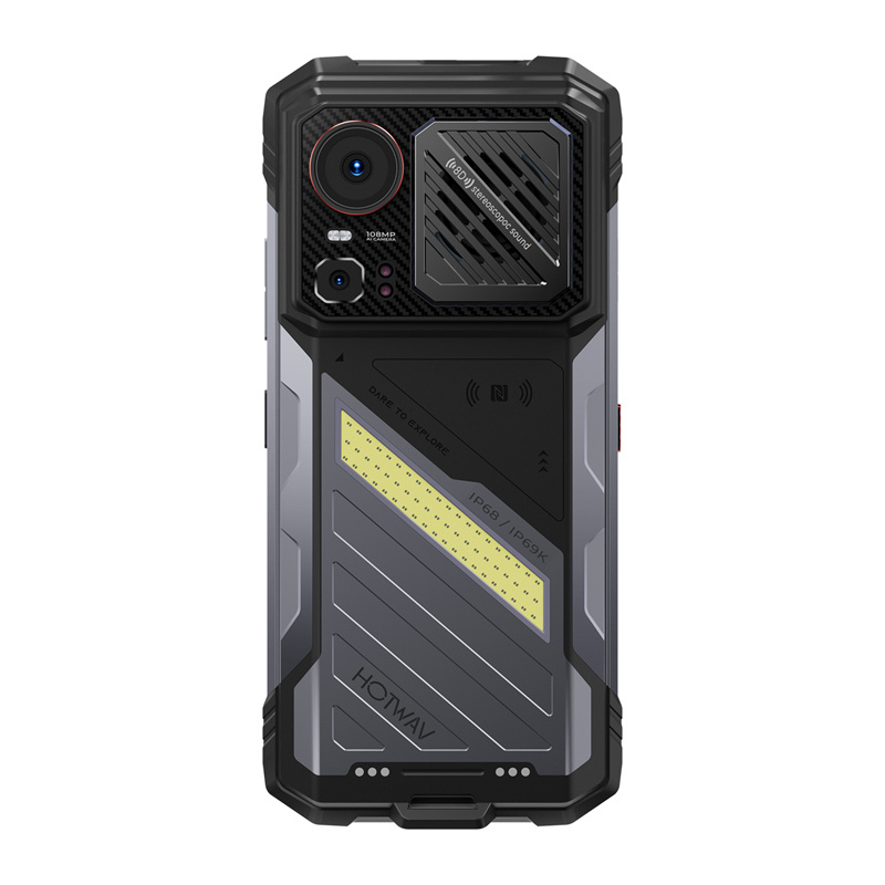 Telefoni i fortë HOTWAV Hyper 8 Ultra, 12GB 512GB, 12000mAh, 5G, gri i zi