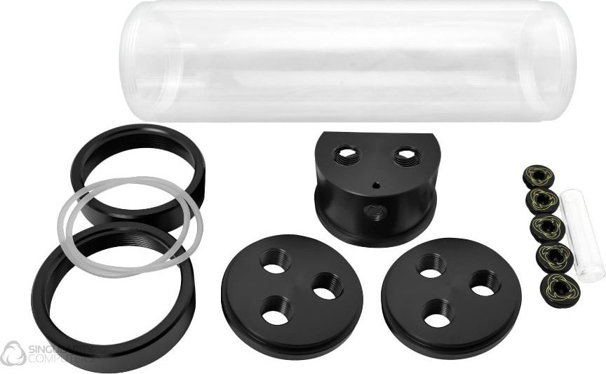 Rezervuar uji për PC Singularity Computers Protium 200mm, acetal, i zi