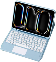 Mbulesë me tastierë Bluetooth për iPad Pro 13 Gen 5, me touchpad, blu
