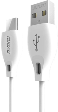 Kabllo USB Type C Dudao L4T, 1m, 2.1A, e bardhë