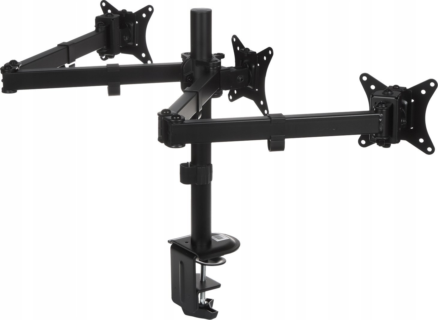 Mbulese tavoline për monitorë Brateck LDT66 C034, për 3 monitorë, montim në tavolinë, e zezë