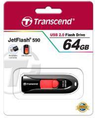 УСБ Transcend JetFlash 590, 64GB, USB 2.0, црна