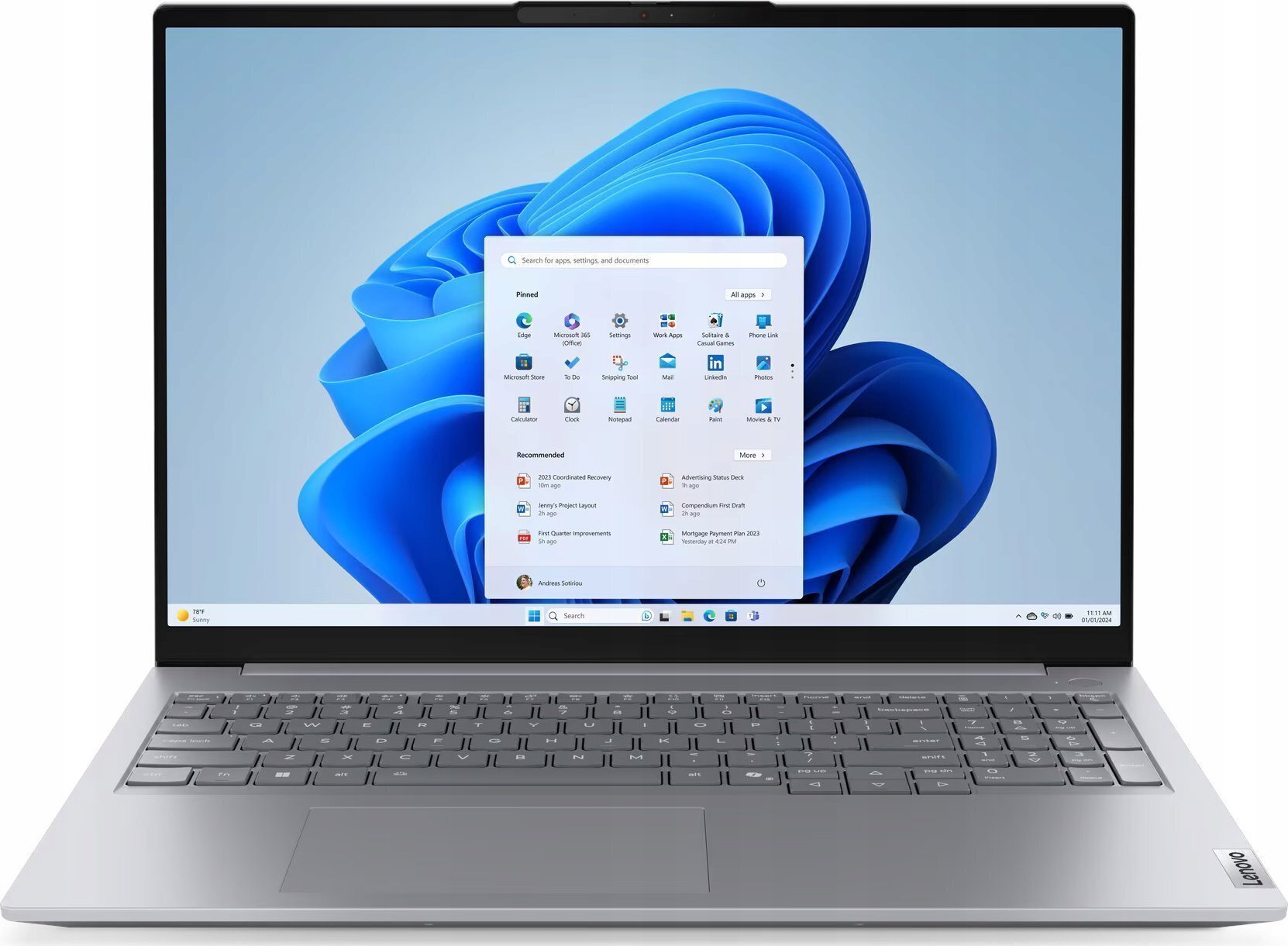 Laptopi Lenovo ThinkBook 16 G8 IAL, Intel Core Ultra 5 135H, 16GB RAM, 512GB SSD, W11 Pro, i hirtë