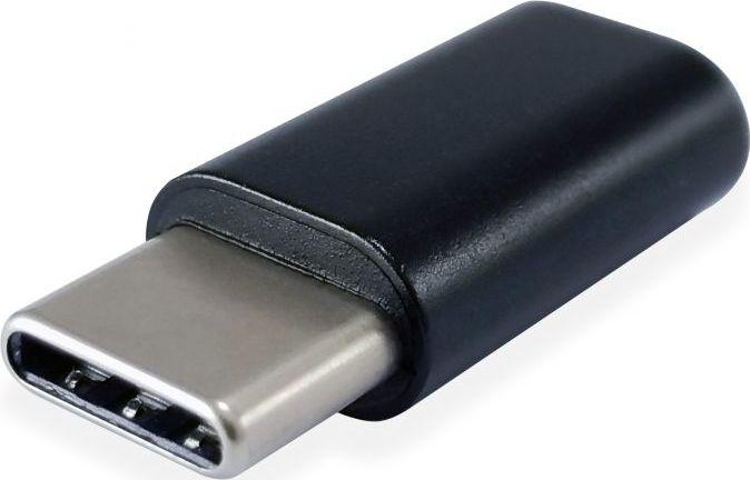 Përshtatës Equip USB-C - microUSB, i zi