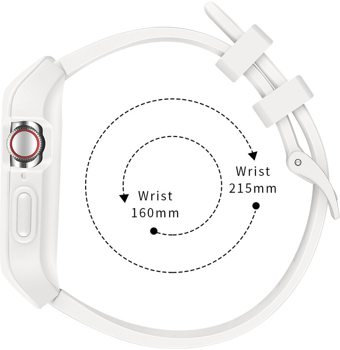 [OUTLET] Rrip silikoni MAX MAS14 për Apple Watch, 38/40mm, i bardhë