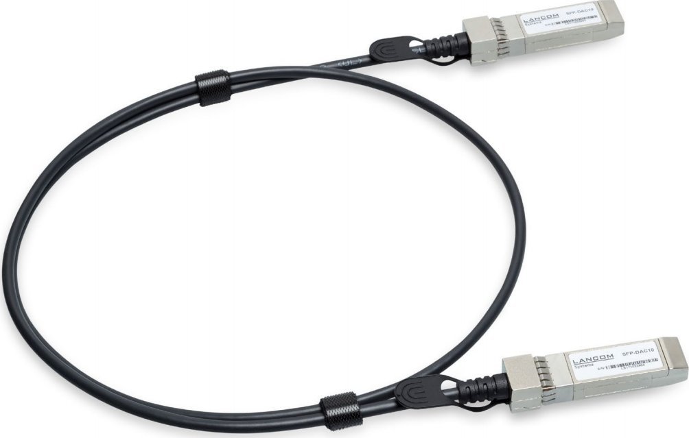 Kabllo DAC LANCOM SFP-DAC25-1m, SFP28 në të dy skajet, 1m, e zezë