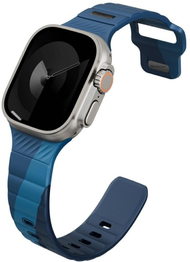 Rrip dore UNIQ Stride De Rubber për Apple Watch, 49/46/45/44 mm, gome FKM, Storm