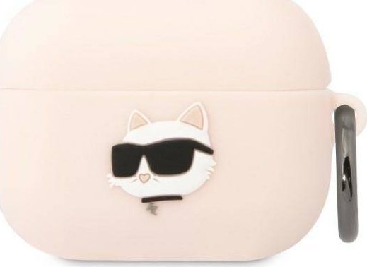 Mbulesë Karl Lagerfeld Silicone Choupette Head 3D për Apple AirPods Pro, silikon, rozë