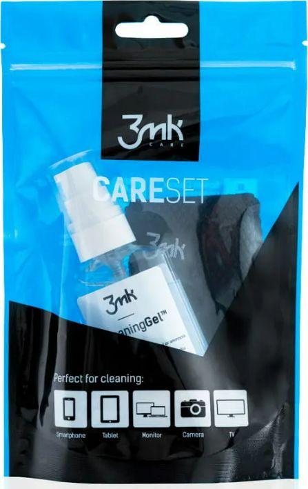 Set pastrimi për ekrane 3MK, lëng CareSet + leckë pastrimi