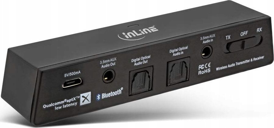 Transmetues audio Bluetooth InLine, BT 5.0, aptX Low Latency, i zi