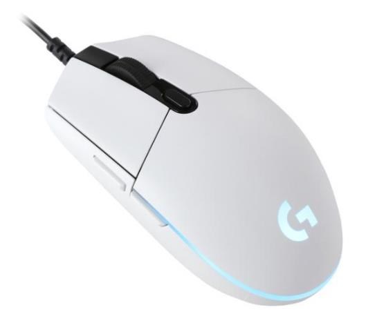 Maus gaming Logitech G203 LIGHTSYNC, 6 butona, RGB, i bardhë