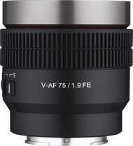 Objektiv Samyang V-AF 75mm f/1.9 për Sony E, autofokus, cine, i zi