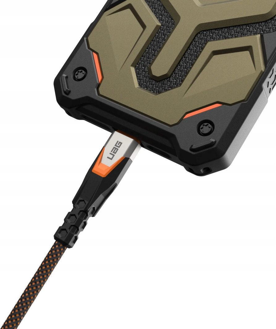 Кабел USB C Урбан Армор Геар 9B4415114097, USB 3.2 Gen 2x2, 0.75 m, црно портокалов