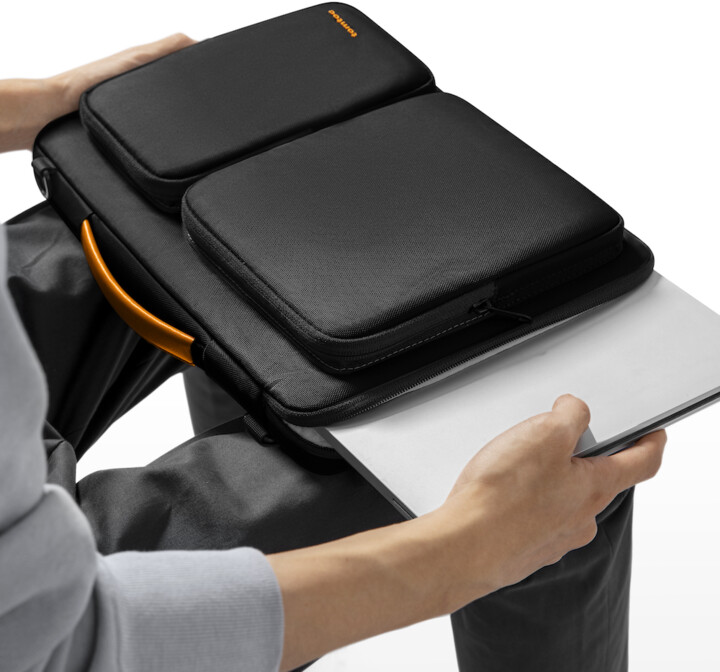 Çantë tomtoc Messenger për MacBook 2019 16", e zezë