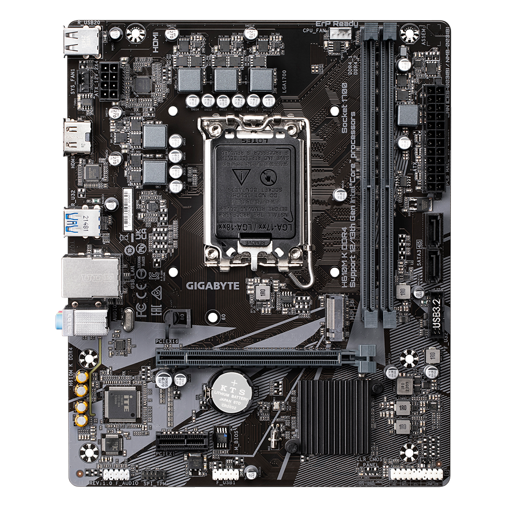 Pllakë amë Gigabyte H610M K, DDR4, mATX, Socket LGA1700