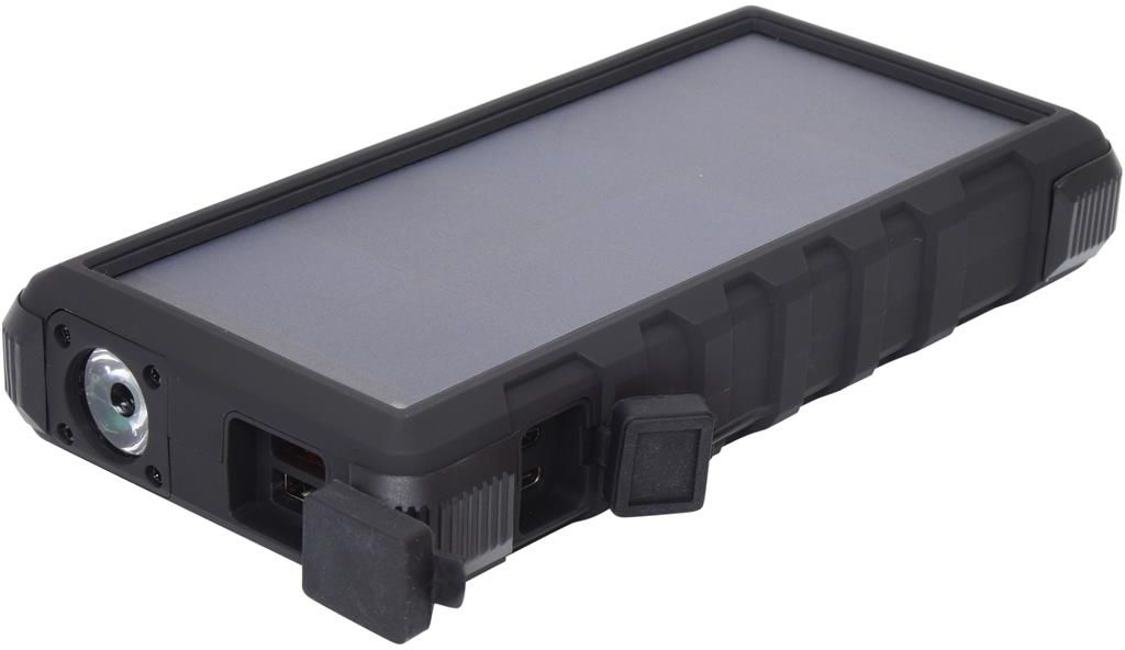 Надворешна батерија Сандберг соларна за надворешна употреба 24000mAh, со соларен панел, отпорна на вода, црна