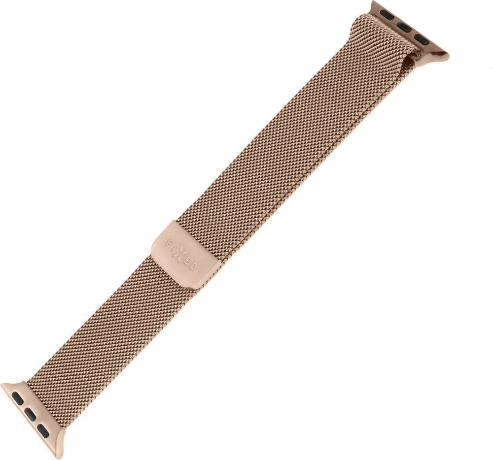 Rrip metalik FIXED Mesh Strap për Apple Watch 38/40/41mm, rrjetë çeliku, rose gold
