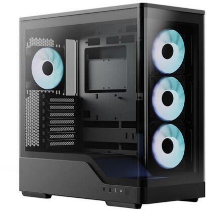 Kasa PC Aerocool P500A Mid Tower, xham i temperuar, ARGB, e zezë