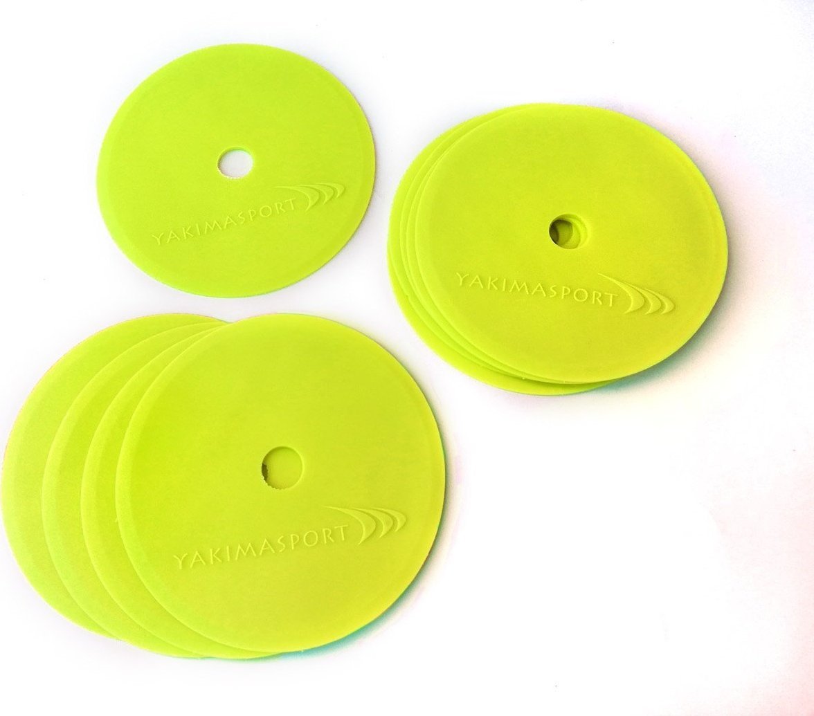 Shenjues fushe flat, set 10 copë, diametër 15 cm, të verdhë