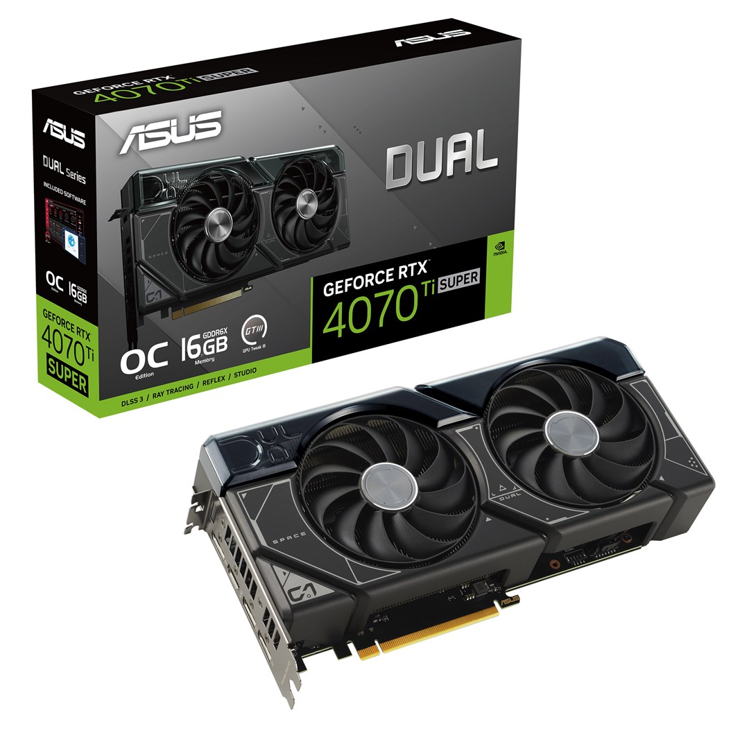 Kartë grafike ASUS Dual NVIDIA GeForce RTX 4070 Ti SUPER, 16 GB GDDR6X