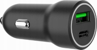Karikues Gembird, për makinë, 2x USB, PD 20W, i zi
