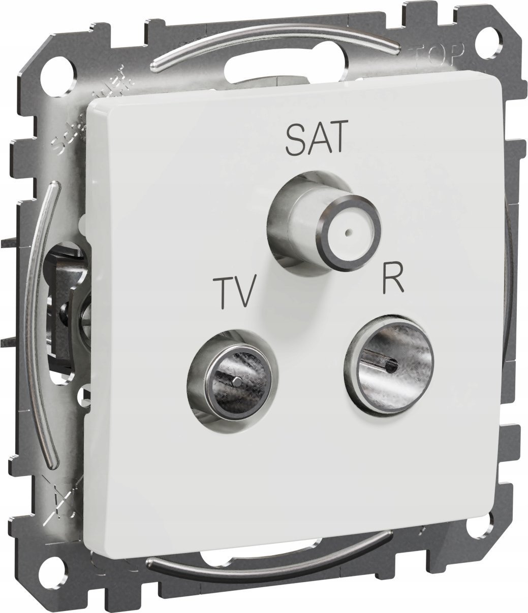 Prizë R/TV/SAT Schneider Electric Sedna Design, terminal 4dB, e bardhë