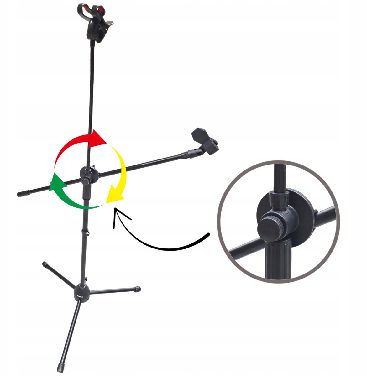 Stativ mikrofoni SUPRIMO MS1, krah boom me gooseneck, deri 175 cm, i zi