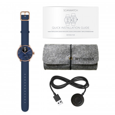 Orë smart Withings Scanwatch 38mm, Rose Gold Blue