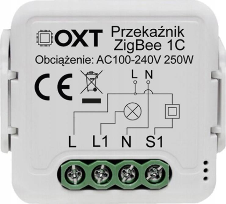 Modul rele OXT Mini, 1 qark, ZigBee TUYA, i bardhë