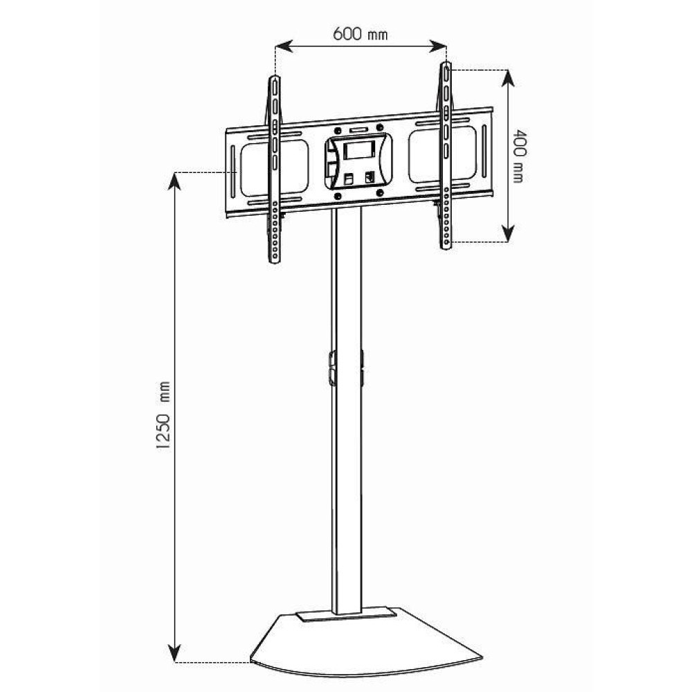 Mbajtëse dyshemeje për TV Techly, 32-70", 45kg, e zezë
