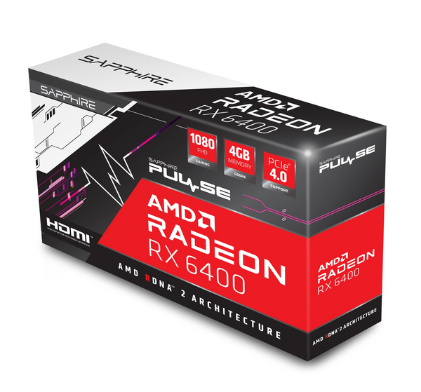Kartelë grafike Sapphire Pulse RX 6400 Gaming, 4GB GDDR6