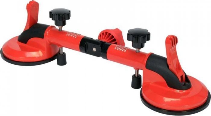 Mbajtës këndor me vakum Yato YT-37214, 2 kupa 118mm, kapacitet 50kg, gri