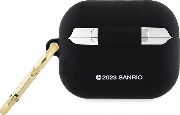 Mbulesë silikoni për AirPods Pro Hello Kitty, likuide, e zezë